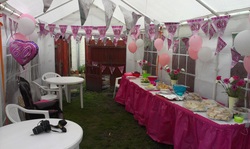 Surprise birthday party tent